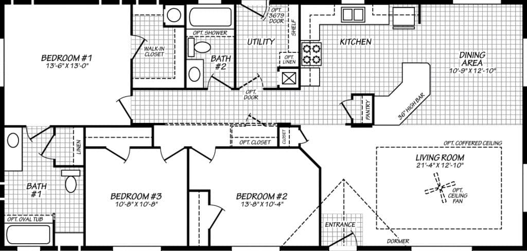 Evergreen 28563e floor plan home features