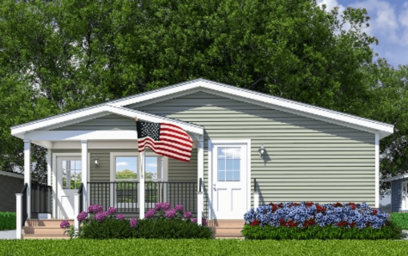 The roanoke duplex hero, elevation, and exterior home features