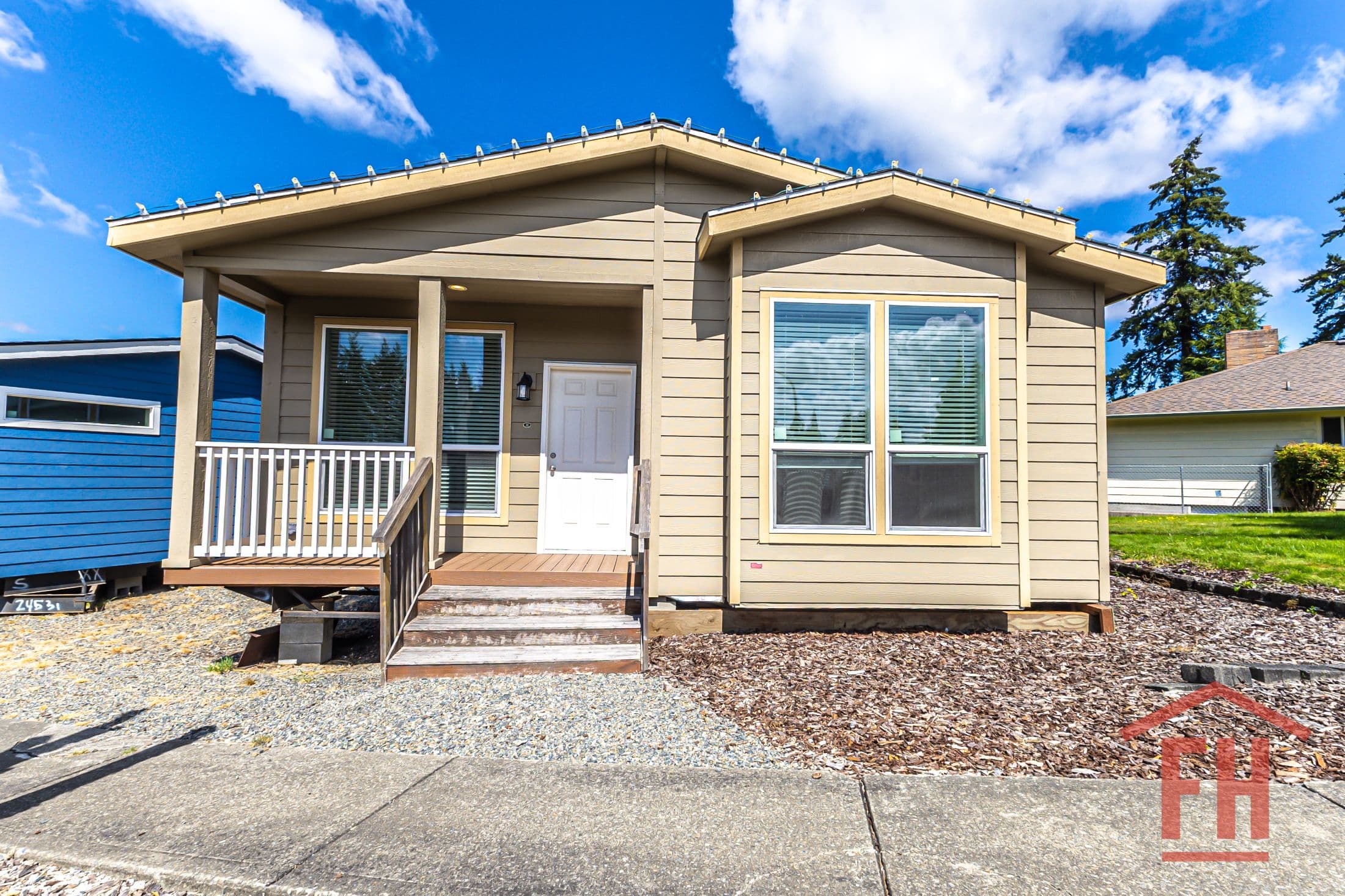 The spruce exterior home features